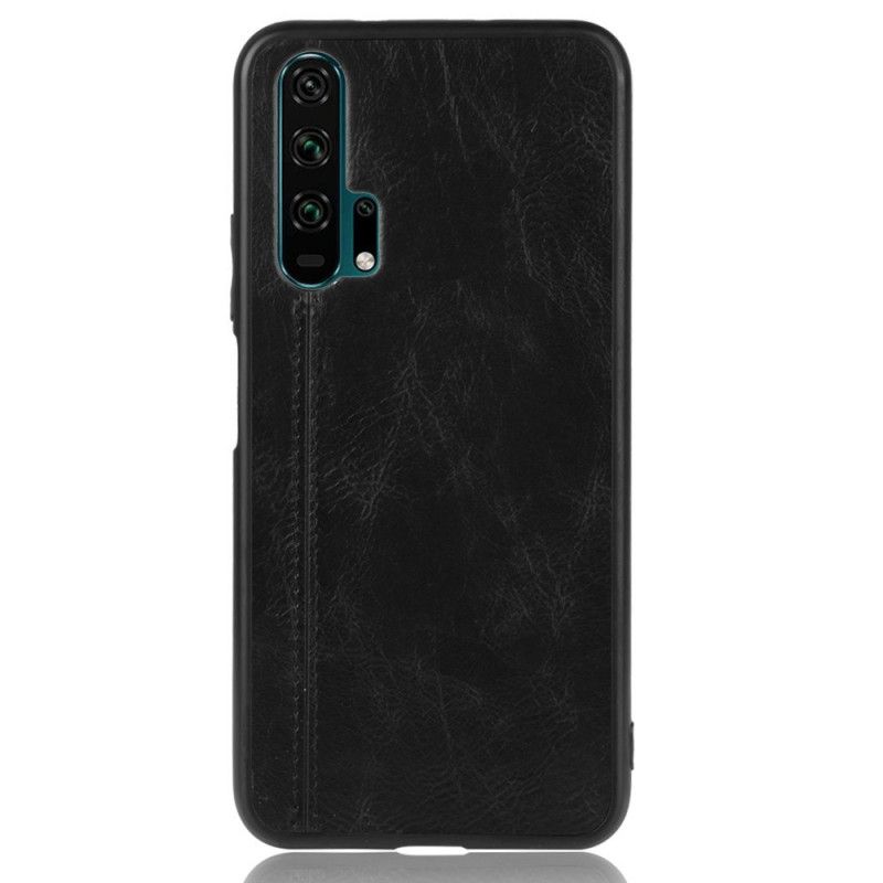 Etui Honor 20 Pro Czerwony Czarny Szwy W Stylu Skóry