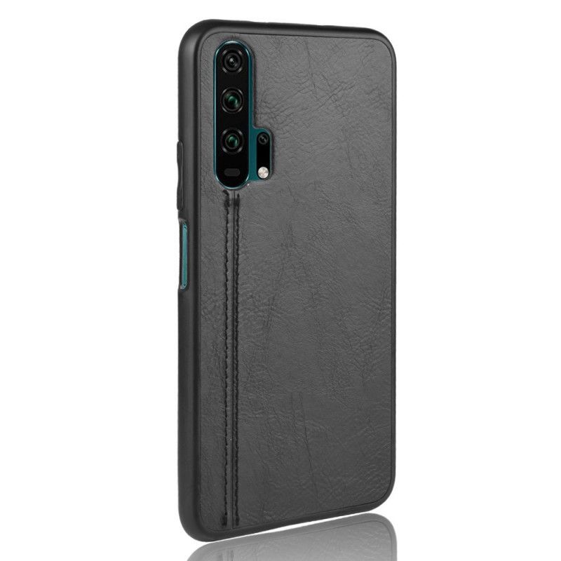 Etui Honor 20 Pro Czerwony Czarny Szwy W Stylu Skóry