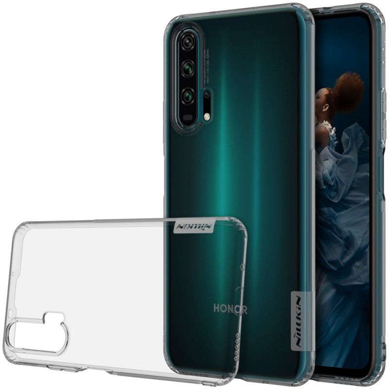 Etui Honor 20 Pro Przezroczysty Naturalna Przezroczysta Skóra Nillkin