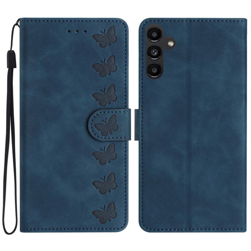 Etui Folio Do Samsung Galaxy A15 5g Fryz Motylkowy Z Paskiem