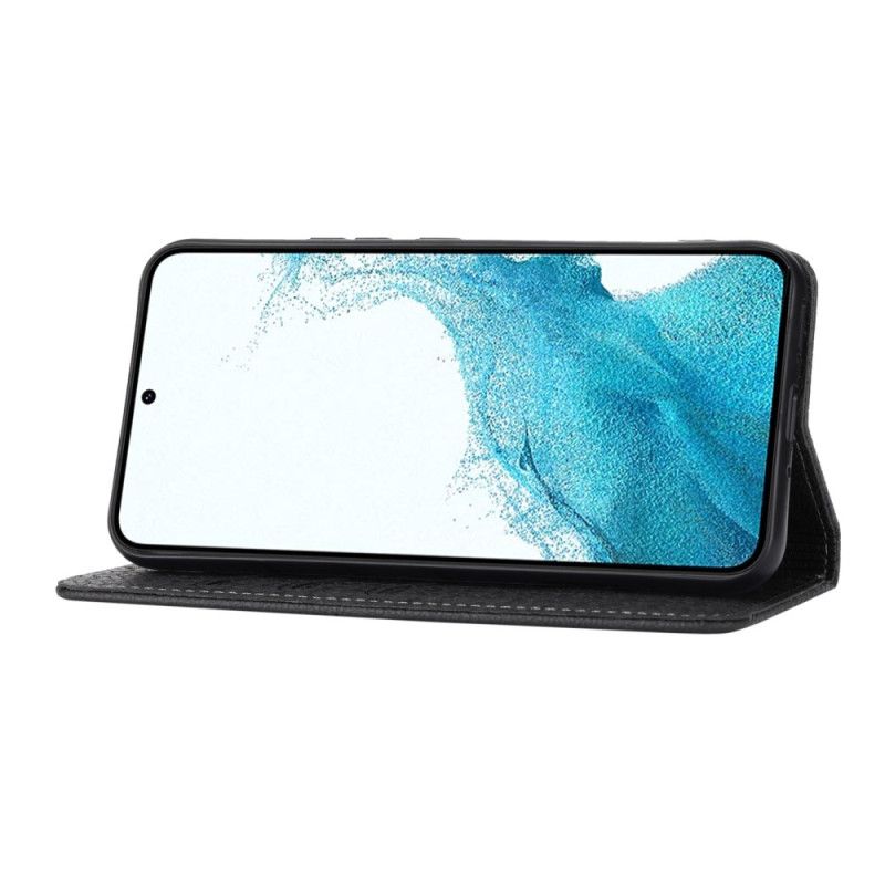 Etui Folio Do Samsung Galaxy A15 5g Tkany Wzór Z Paskami