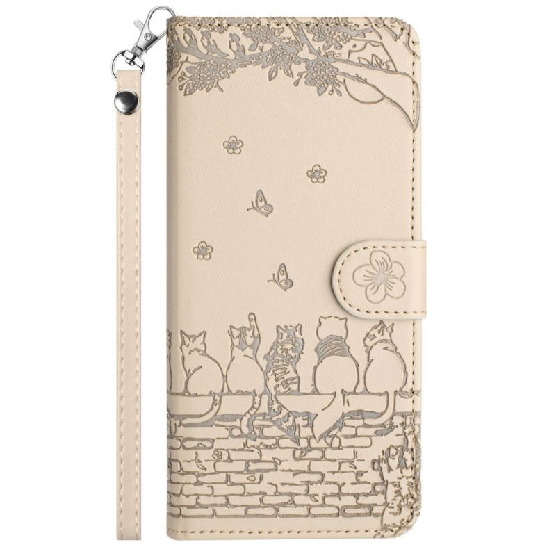 Etui Folio Samsung Galaxy A15 5g Banda Stringów. Koty