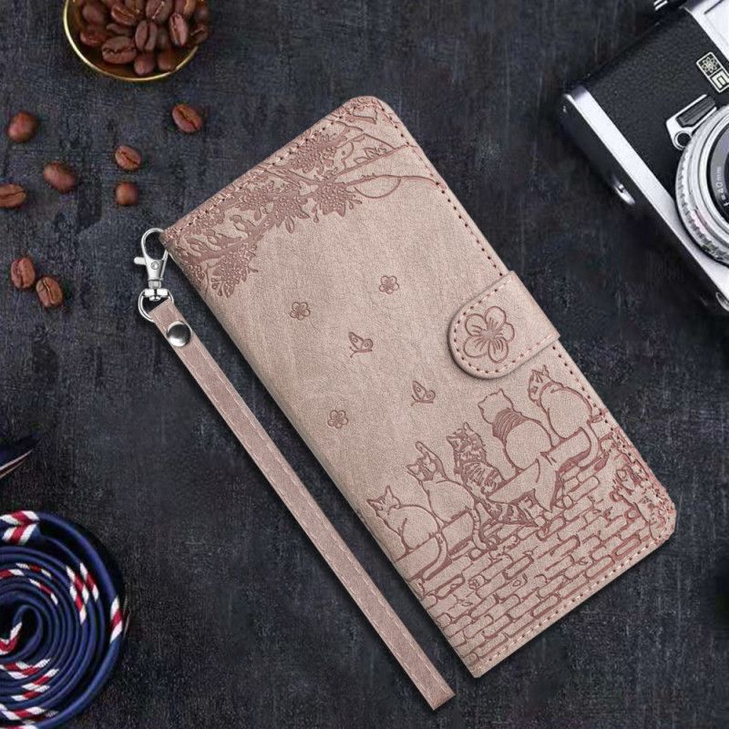 Etui Folio Samsung Galaxy A15 5g Banda Stringów. Koty