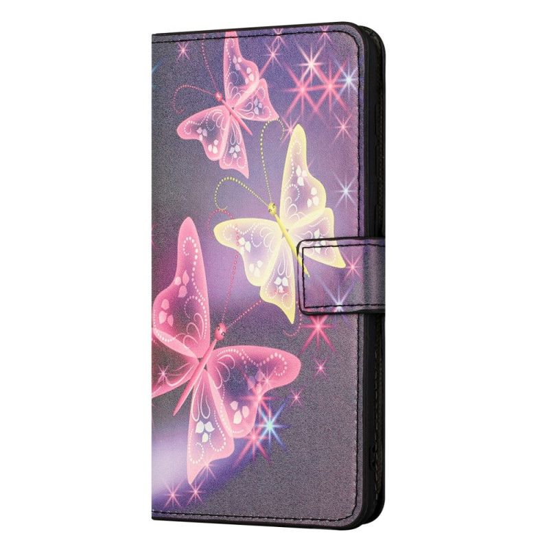 Etui Folio Samsung Galaxy A15 5g Błyszczące Motyle