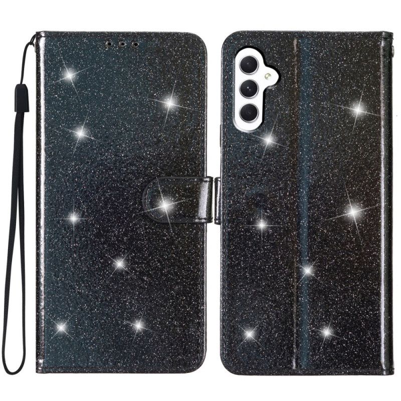 Etui Folio Samsung Galaxy A15 5g Cekiny Z Paskami Etui Ochronne