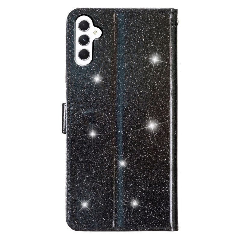 Etui Folio Samsung Galaxy A15 5g Cekiny Z Paskami Etui Ochronne