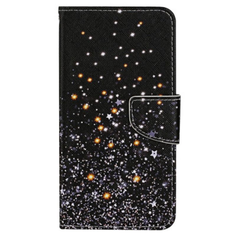 Etui Folio Samsung Galaxy A15 5g Deszcz Gwiazd W Lnaière Etui Ochronne