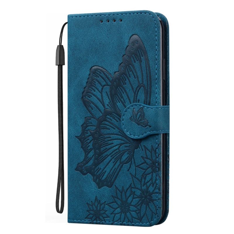 Etui Folio Samsung Galaxy A15 5g Duży Nadruk W Kształcie Motyla Z Paskiem