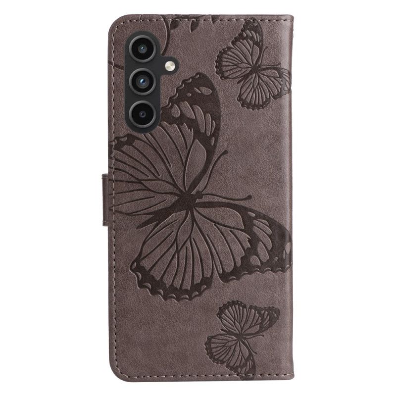 Etui Folio Samsung Galaxy A15 5g Gigantyczne Motyle Z Paskiem Etui Ochronne