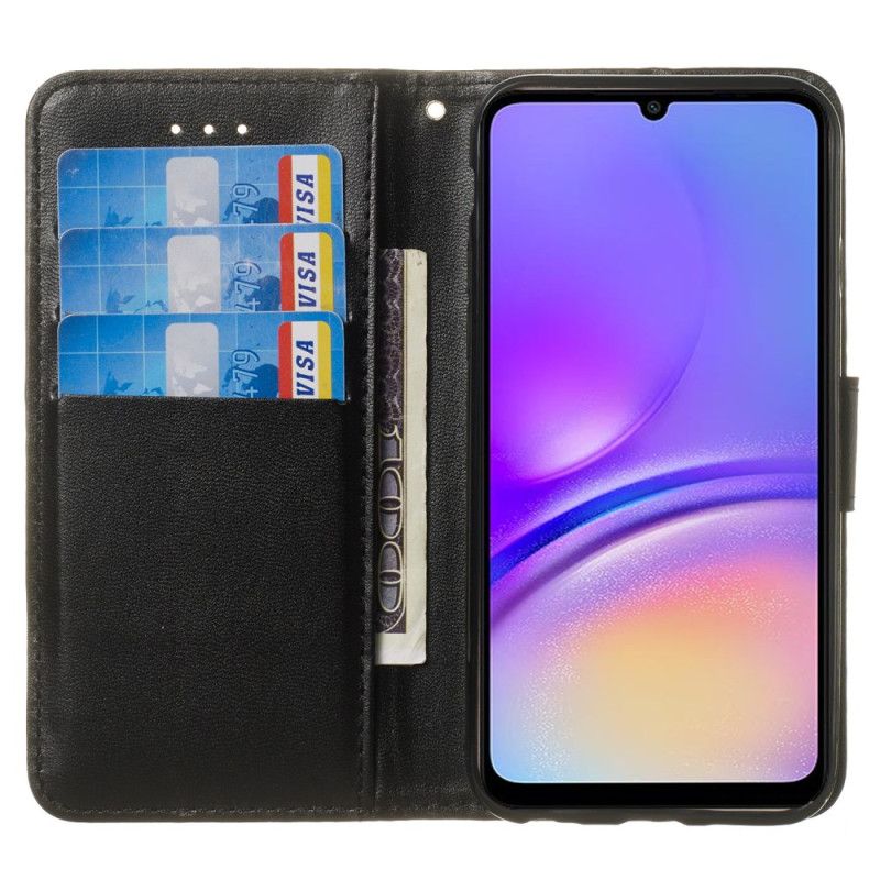 Etui Folio Samsung Galaxy A15 5g Gładka Tekstura Z Paskiem