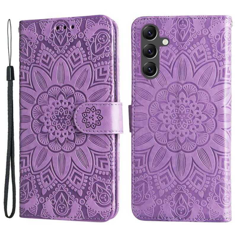 Etui Folio Samsung Galaxy A15 5g Nadruk Mandali Ze Smyczą Etui Ochronne