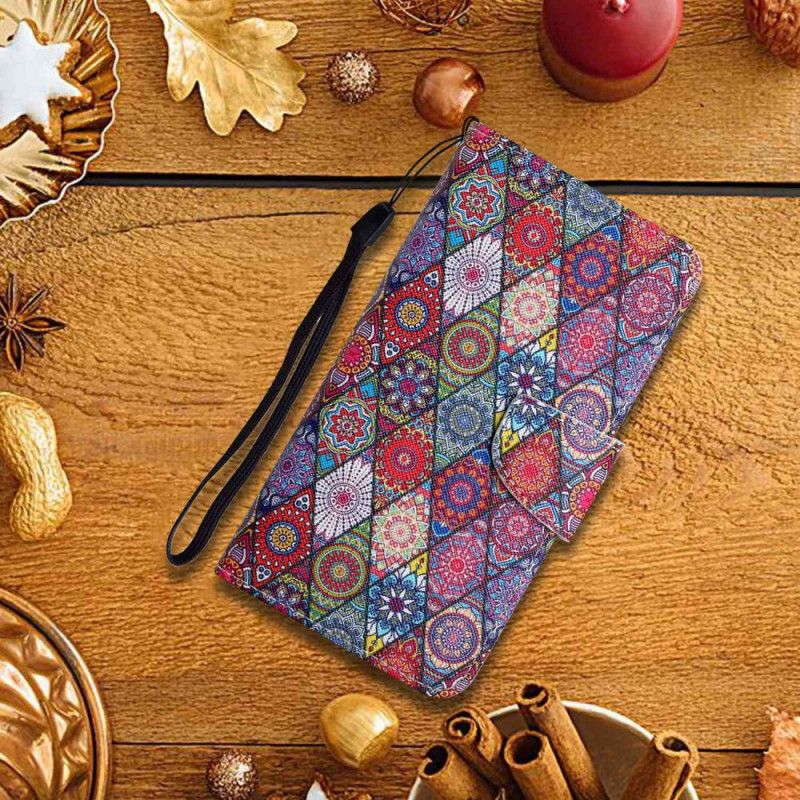 Etui Folio Samsung Galaxy A15 5g Patchwork Z Paskiem