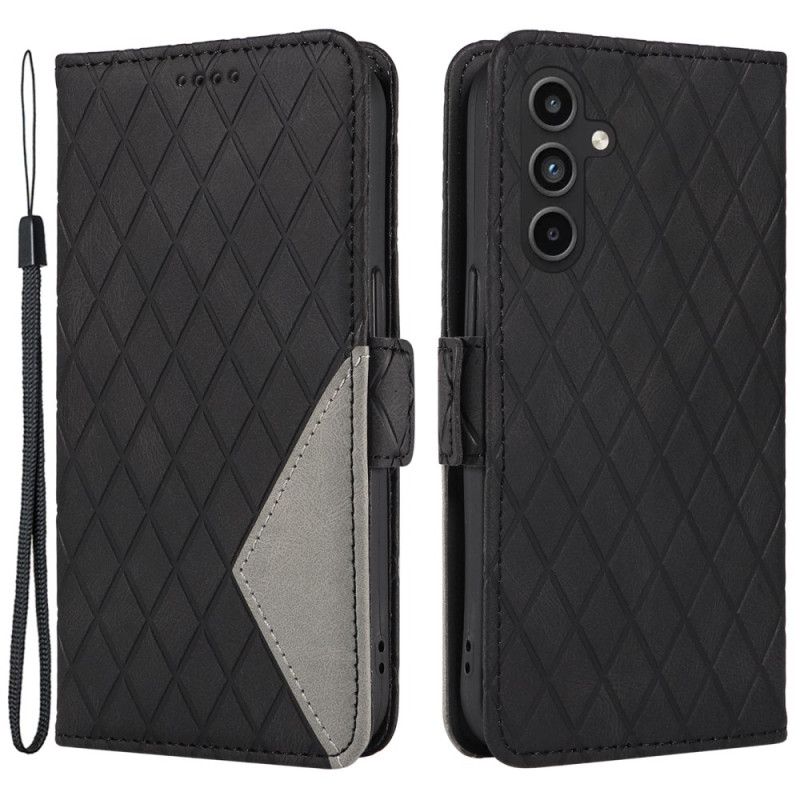 Etui Folio Samsung Galaxy A15 5g Podwójne Zapięcie W Kształcie Diamentu Etui Ochronne