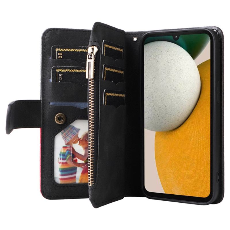 Etui Folio Samsung Galaxy A15 5g Portfel Z Falistymi Liniami Etui Ochronne