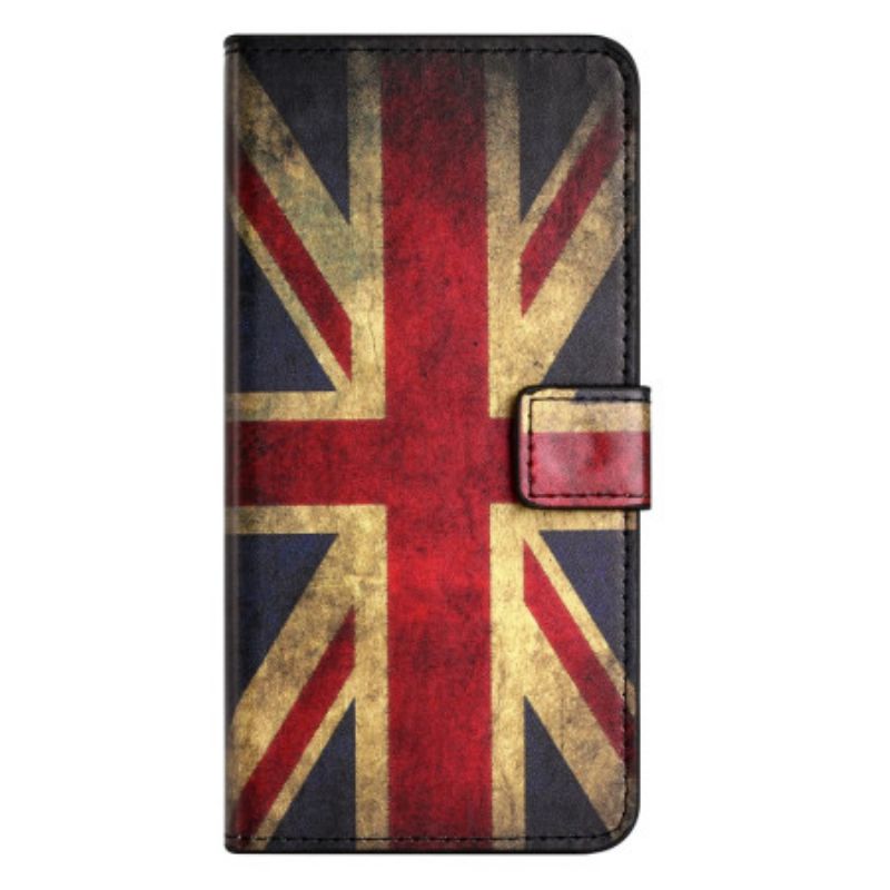 Etui Folio Samsung Galaxy A15 5g Stara Angielska Flaga Etui Ochronne