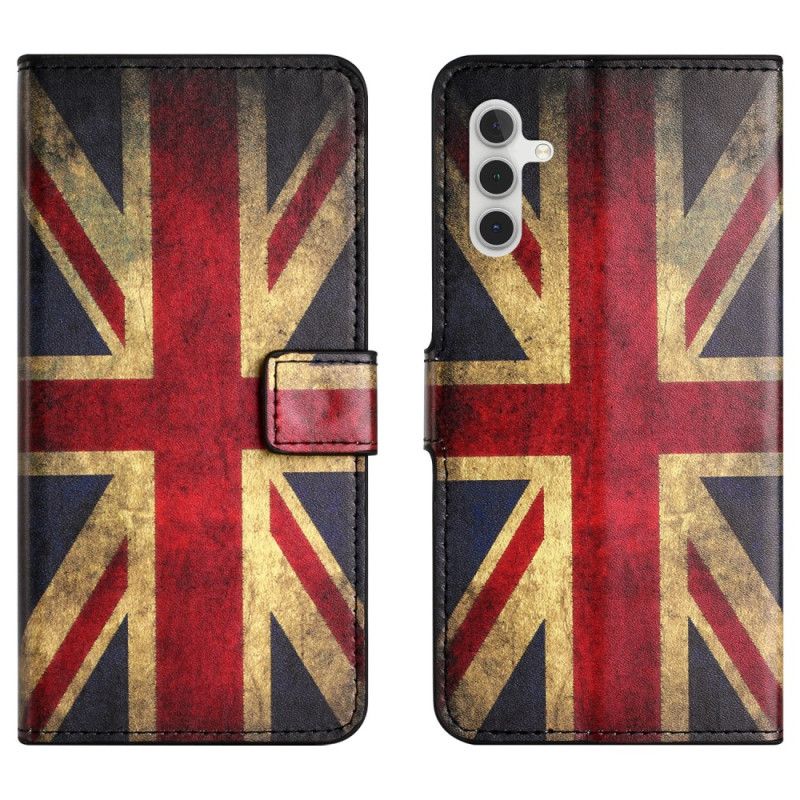 Etui Folio Samsung Galaxy A15 5g Stara Angielska Flaga Etui Ochronne