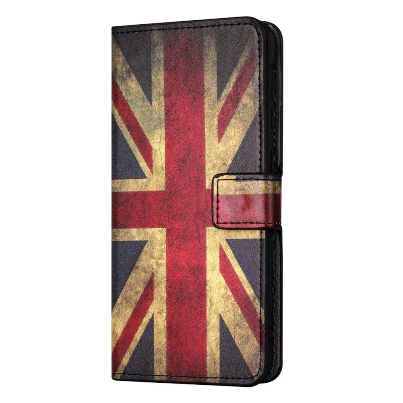 Etui Folio Samsung Galaxy A15 5g Stara Angielska Flaga Etui Ochronne