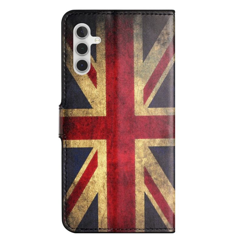 Etui Folio Samsung Galaxy A15 5g Stara Angielska Flaga Etui Ochronne