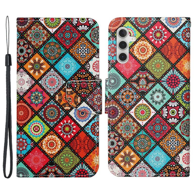 Etui Folio Samsung Galaxy A15 5g Styl Etniczny Z Paskiem Etui Ochronne