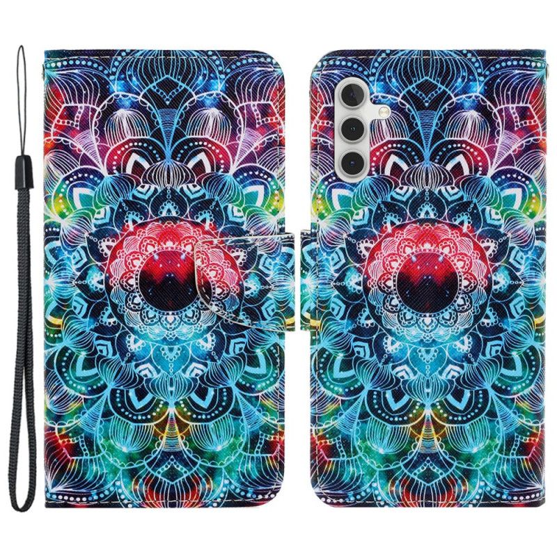 Etui Folio Samsung Galaxy A15 5g Wspaniała Mandala Z Paskiem