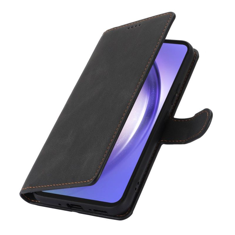 Etui Folio Samsung Galaxy A15 5g Zamszowy Styl Z Paskiem Etui Ochronne