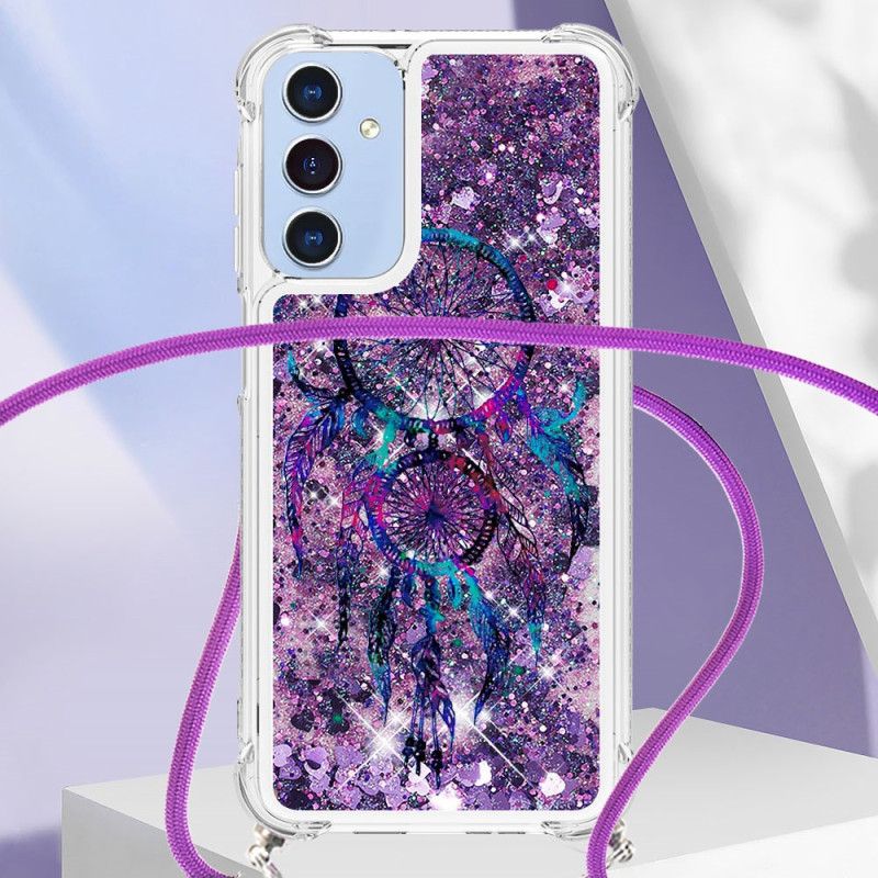 Etui Samsung Galaxy A15 5g Cekinowy Sznurek Z Motywem Kreskówek