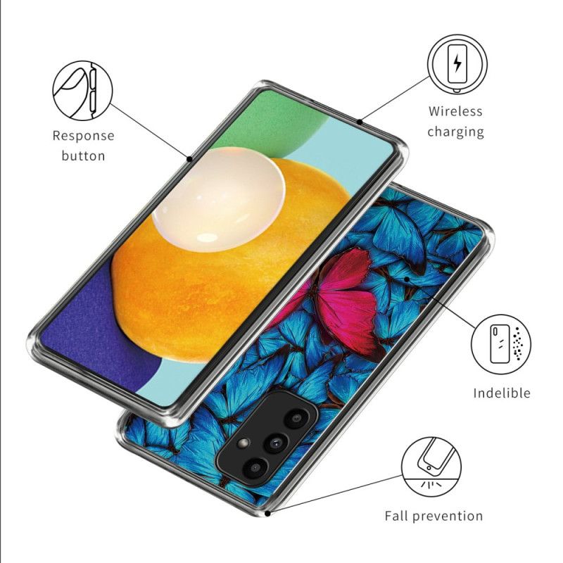 Etui Samsung Galaxy A15 5g CZerwony Motyl