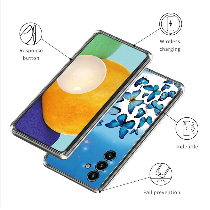 Etui Samsung Galaxy A15 5g Małe Niebieskie Motyle