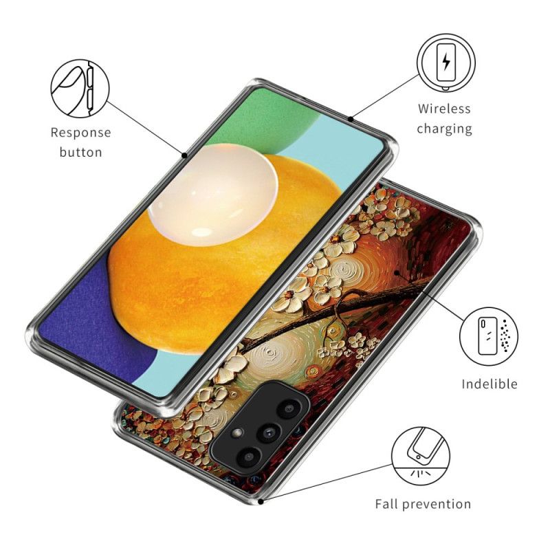 Etui Samsung Galaxy A15 5g Malowane Kwiaty