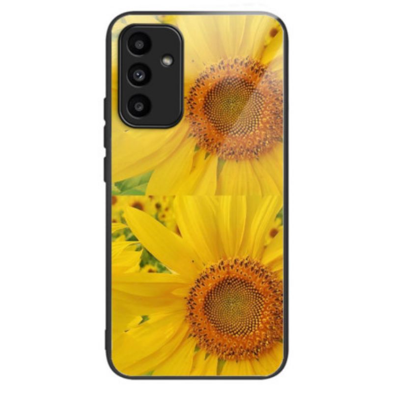 Etui Samsung Galaxy A15 5g Słoneczniki Ze Szkła Hartowanego Etui Ochronne