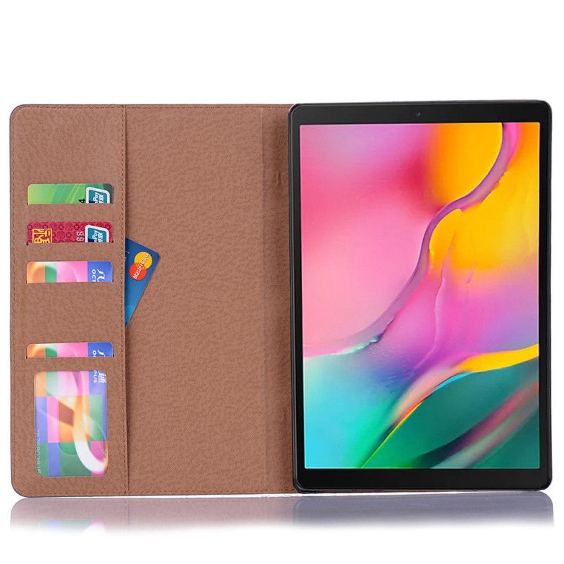 Case Samsung Galaxy Tab A7 Szary Czarny Etui na Telefon Nity Ze Sztucznej Skóry W Stylu Vintage