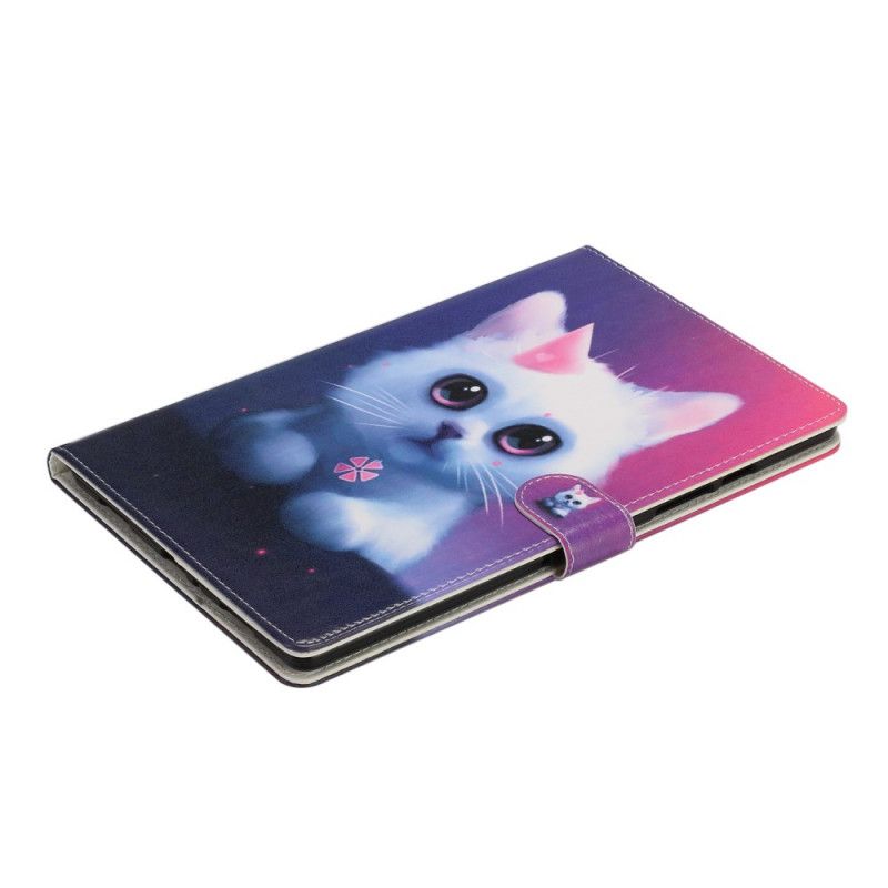 Etui Folio Samsung Galaxy Tab A7 Biały Kotek Etui Ochronne