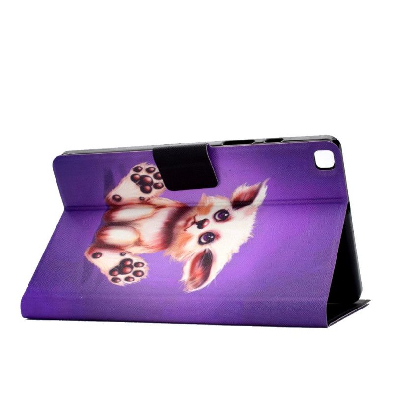 Etui Folio Samsung Galaxy Tab A7 Fioletowy Ciemnoniebieski Zabawny Kot