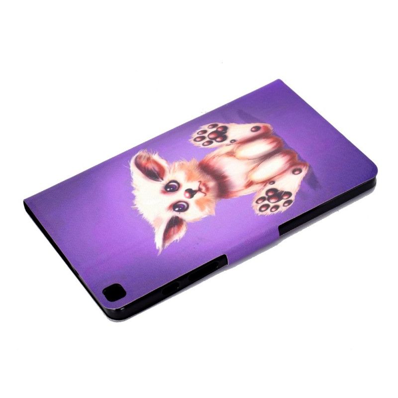 Etui Folio Samsung Galaxy Tab A7 Fioletowy Ciemnoniebieski Zabawny Kot