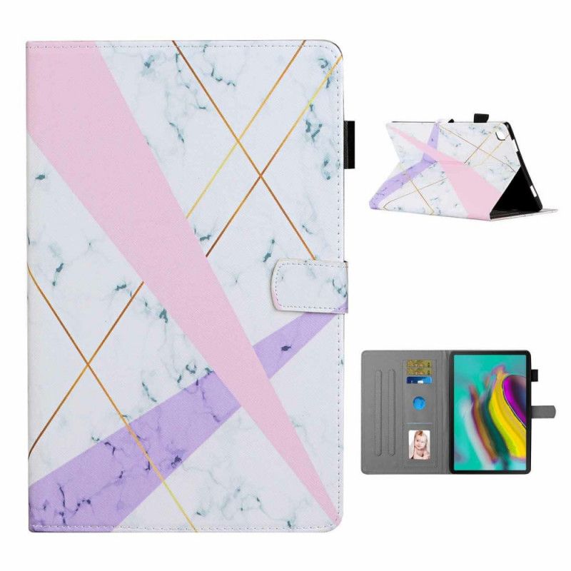 Etui Folio Samsung Galaxy Tab A7 Geometria Marmur Etui Ochronne