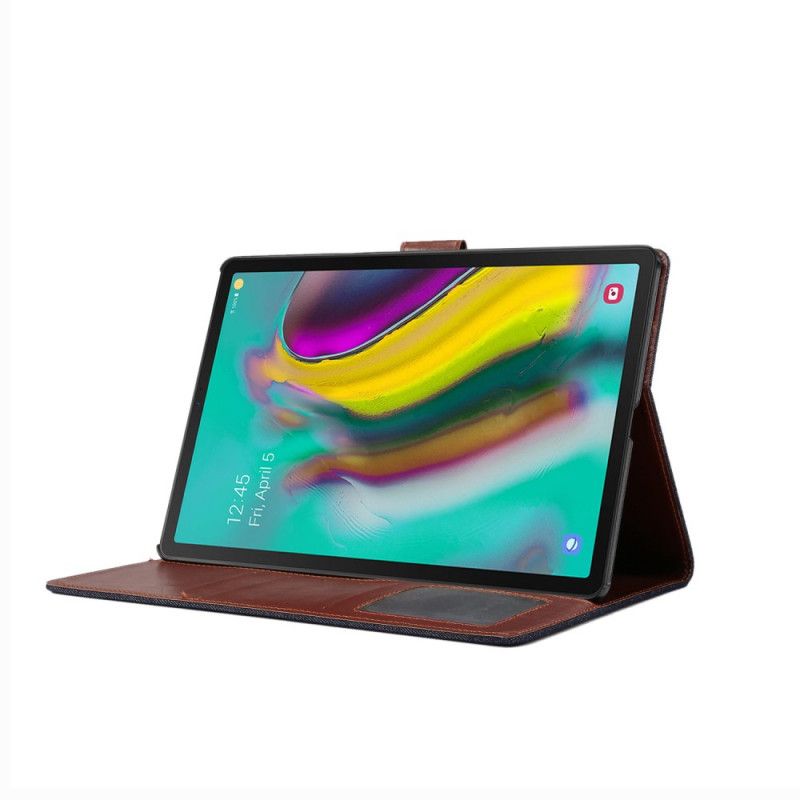 Etui Folio Samsung Galaxy Tab A7 Granatowy Czarny Dżinsy