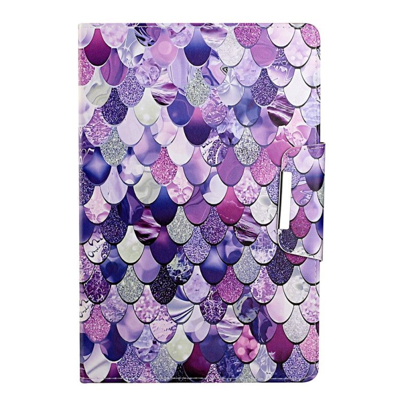 Etui Folio Samsung Galaxy Tab A7 Jasnofioletowy Fioletowy Designerskie Cekiny