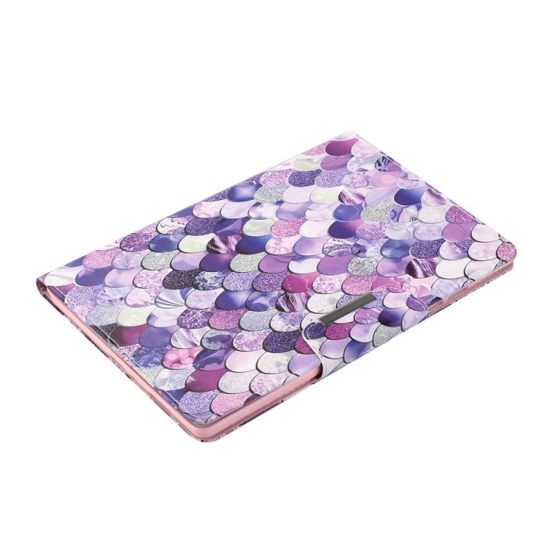 Etui Folio Samsung Galaxy Tab A7 Jasnofioletowy Fioletowy Designerskie Cekiny