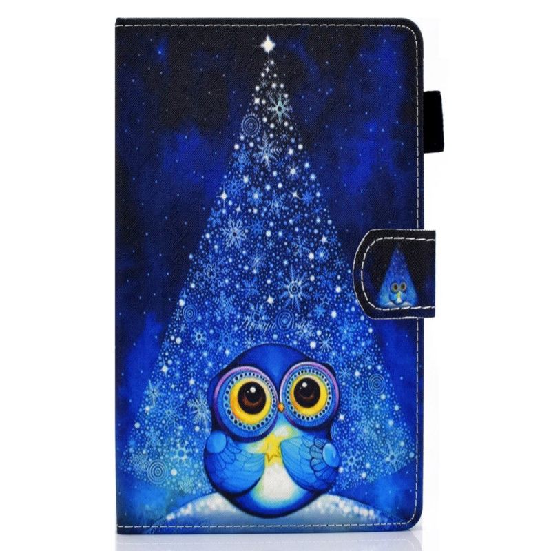 Etui Folio Samsung Galaxy Tab A7 Jasnoniebieski Ciemnoniebieski Sowa Etui Ochronne