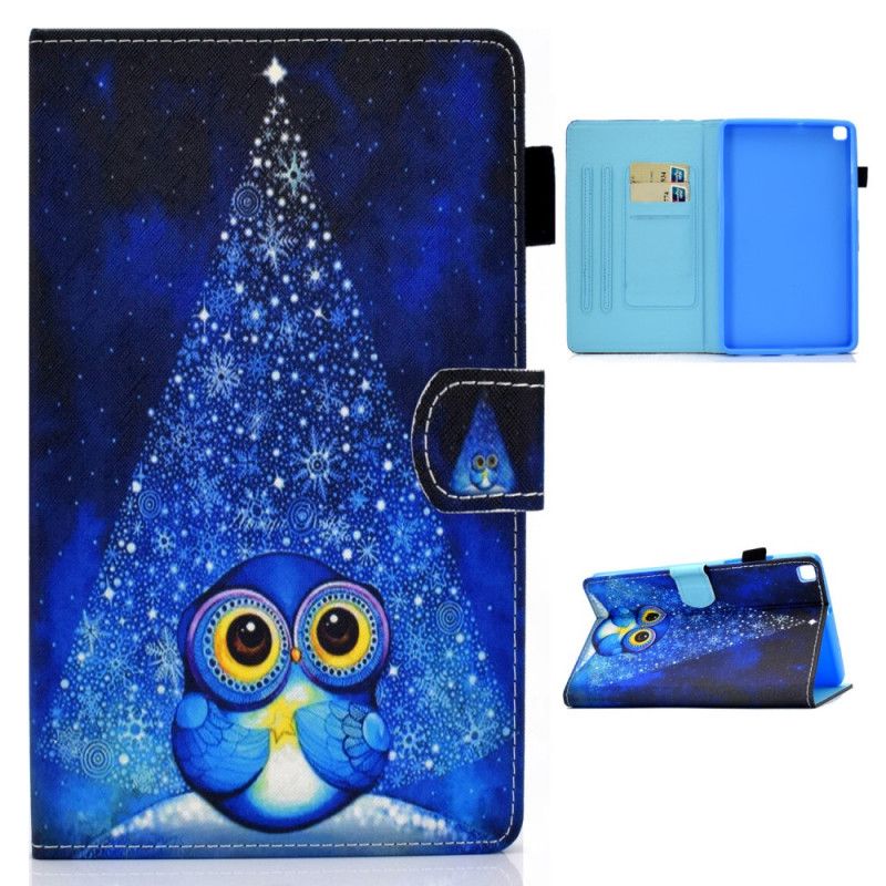 Etui Folio Samsung Galaxy Tab A7 Jasnoniebieski Ciemnoniebieski Sowa Etui Ochronne