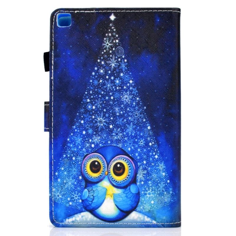 Etui Folio Samsung Galaxy Tab A7 Jasnoniebieski Ciemnoniebieski Sowa Etui Ochronne