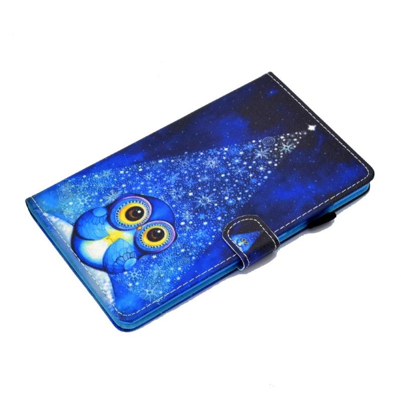 Etui Folio Samsung Galaxy Tab A7 Jasnoniebieski Ciemnoniebieski Sowa Etui Ochronne