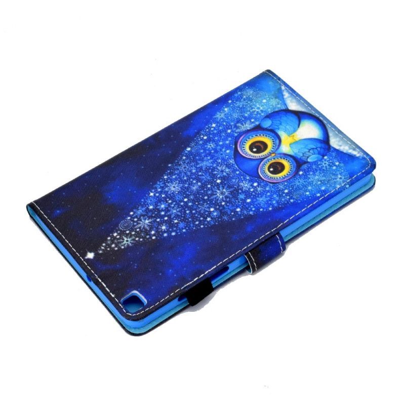 Etui Folio Samsung Galaxy Tab A7 Jasnoniebieski Ciemnoniebieski Sowa Etui Ochronne