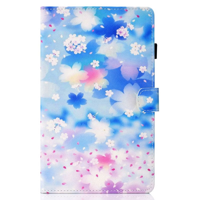 Etui Folio Samsung Galaxy Tab A7 Kwiaty Akwarelowe Etui Ochronne