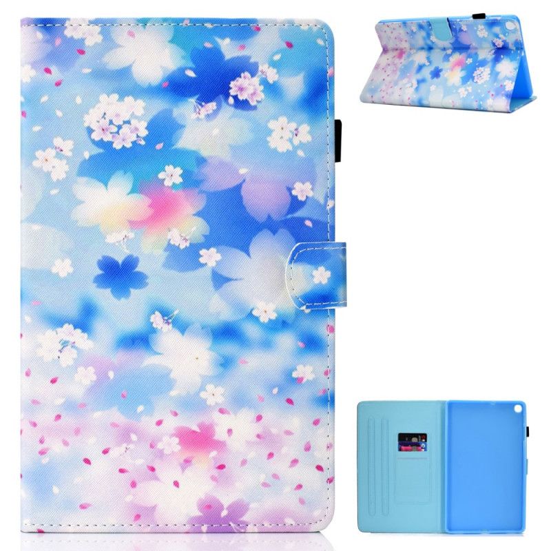 Etui Folio Samsung Galaxy Tab A7 Kwiaty Akwarelowe Etui Ochronne