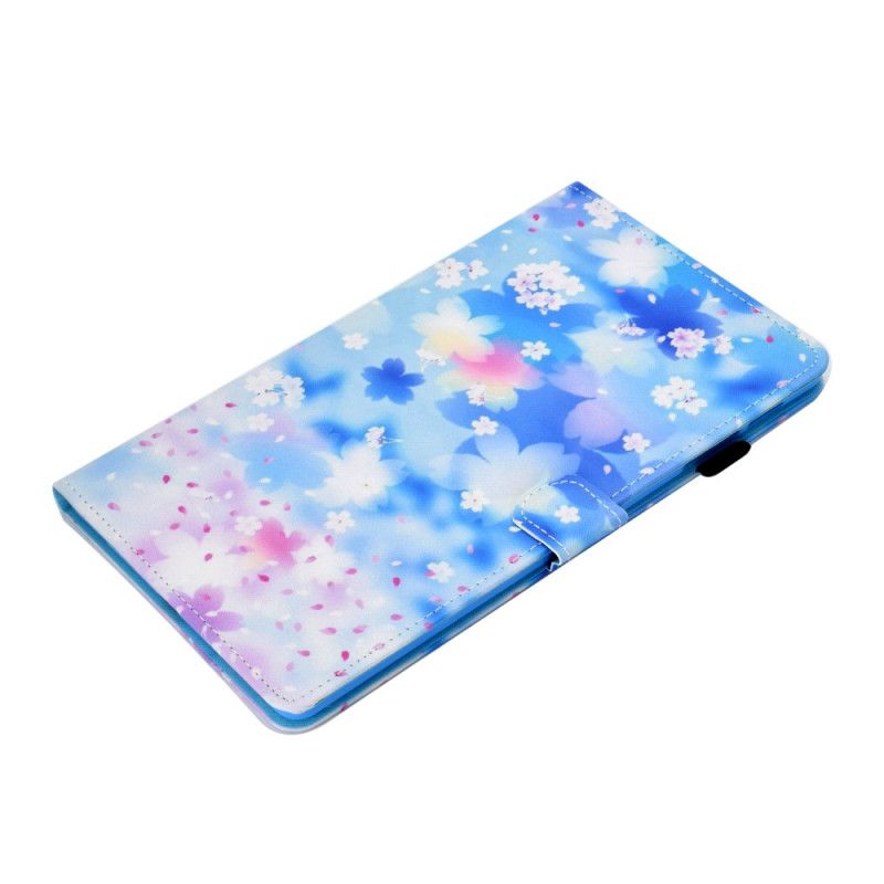 Etui Folio Samsung Galaxy Tab A7 Kwiaty Akwarelowe Etui Ochronne