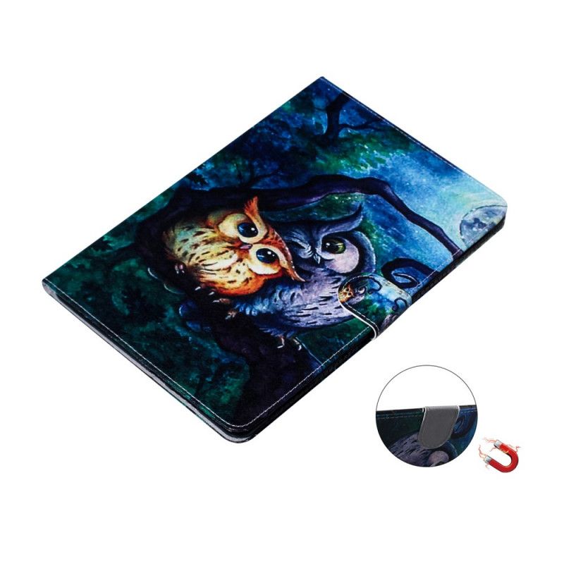 Etui Folio Samsung Galaxy Tab A7 Malowanie Sowy Etui Ochronne