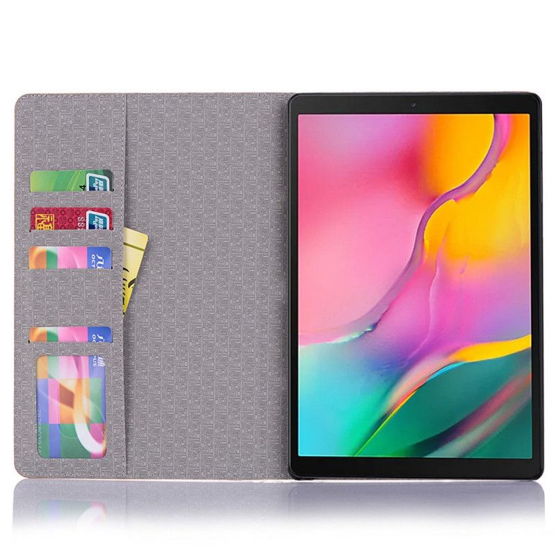 Etui Samsung Galaxy Tab A7 Brązowy Szary Mapa Świata