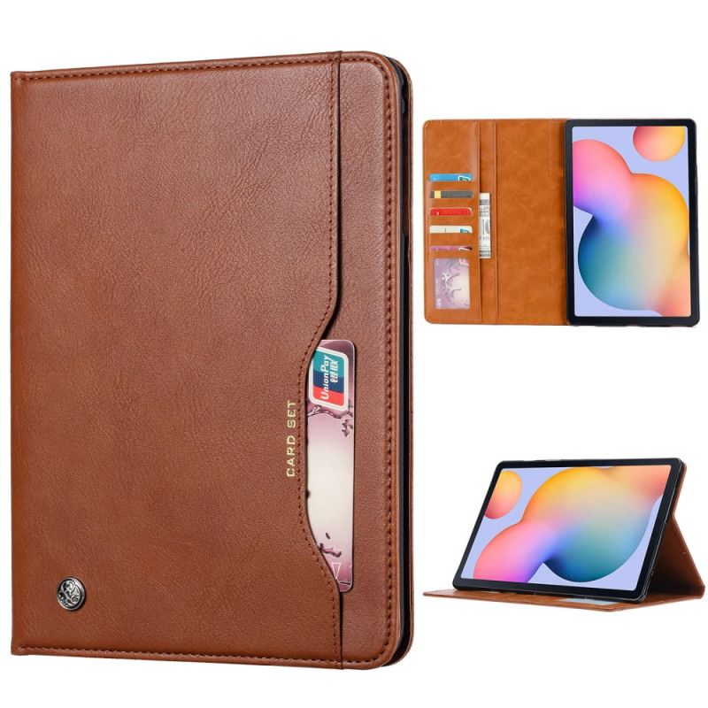 Etui Samsung Galaxy Tab A7 Czerwony Czarny Zestaw Kart