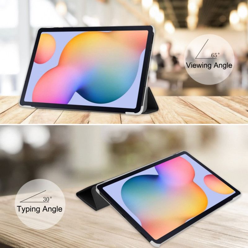 Inteligentna Obudowa Samsung Galaxy Tab A7 Czerwony Czarny Simple Series